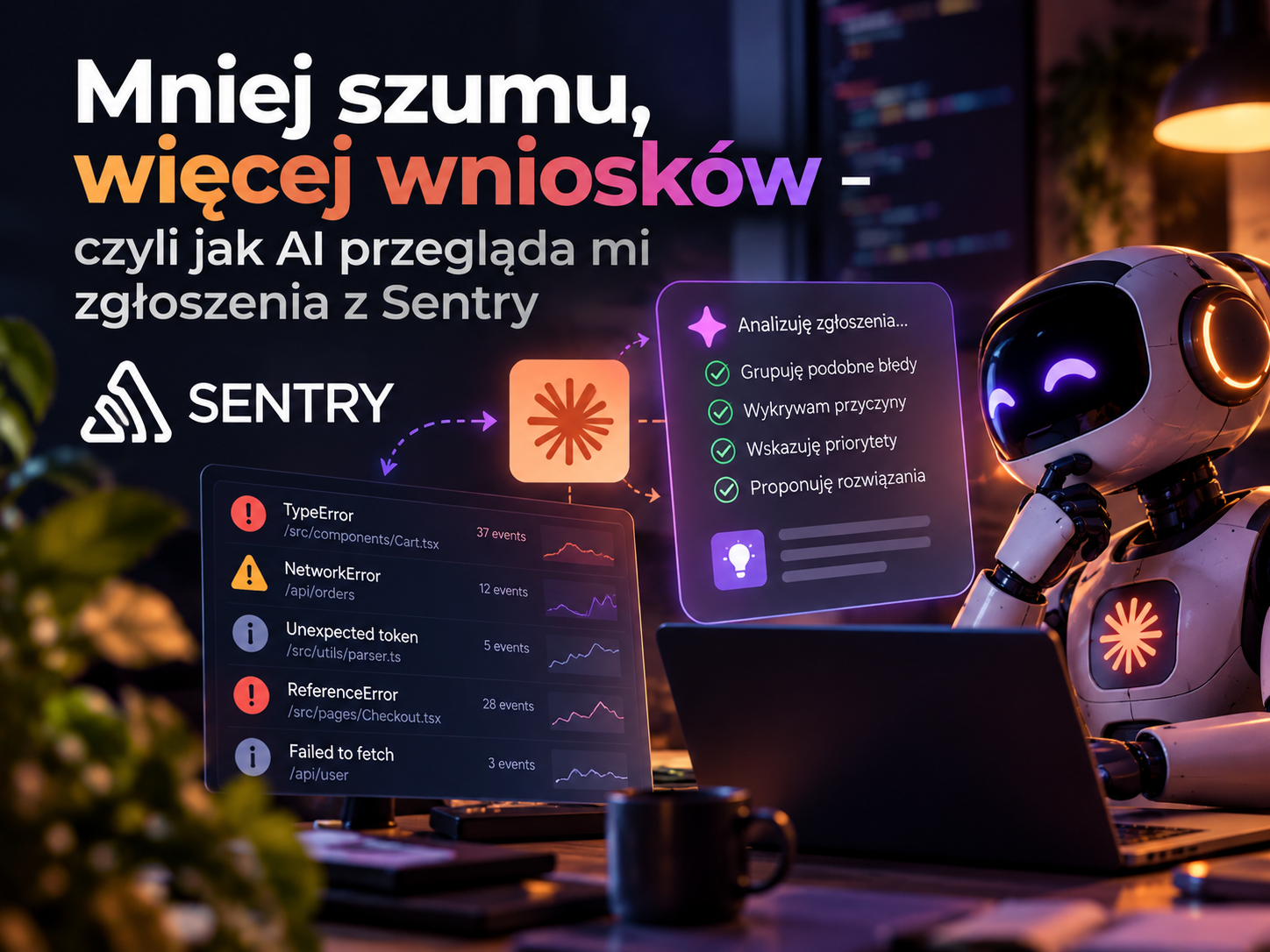 Mniej szumu, więcej wniosków – czyli jak AI przegląda mi zgłoszenia z Sentry